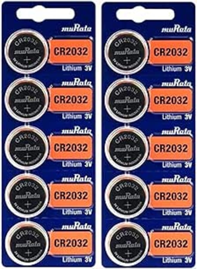 muRata Lithium Cell Battery (10 Pieces, CR2032)